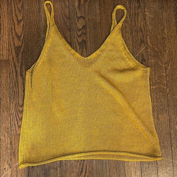 H&M Mustard Yellow Knit Tank Top - Picture 2 of 4